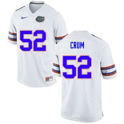 Men's Florida Gators #52 Quaylin Crum NCAA Nike White Authentic Stitched College Football Jersey QHE4762YT